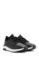 Women's Black Lace-Up Leather Sneaker | Derimod Women's Black Lace-Up Leather Sneaker | Derimod