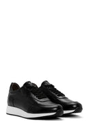 Erkek Siyah Kalın Tabanlı Deri Casual Sneaker | Derimod Erkek Siyah Kalın Tabanlı Deri Casual Sneaker | Derimod