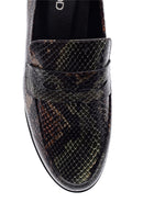 Women's Snakeskin Patterned Leather Loafer | Derimod Women's Snakeskin Patterned Leather Loafer | Derimod