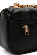 Women's Black Chain Strap Printed Shoulder Bag | Derimod Women's Black Chain Strap Printed Shoulder Bag | Derimod