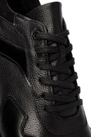 Erkek Siyah Bağcıklı Deri Sneaker | Derimod Erkek Siyah Bağcıklı Deri Sneaker | Derimod