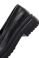 Kadın Siyah Deri Maskülen Loafer | Derimod Kadın Siyah Deri Maskülen Loafer | Derimod