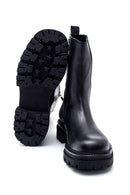 Women's Leather Zippered Long Boots | Derimod Women's Leather Zippered Long Boots | Derimod