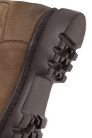 Male Beige Thick-Soled Nubuck Leather Chelsea Boots | Derimod Male Beige Thick-Soled Nubuck Leather Chelsea Boots | Derimod