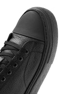 Men's Black Lace-up Leather Sneaker | Derimod Men's Black Lace-up Leather Sneaker | Derimod