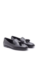 Kadın Tüy Detaylı Deri Loafer | Derimod Kadın Tüy Detaylı Deri Loafer | Derimod
