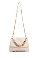 Women's Cream Long Chain Strap Shoulder Bag | Derimod Women's Cream Long Chain Strap Shoulder Bag | Derimod