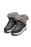 Geox Women's Gray D Spherica Active X2 Shearling Waterproof Leather Boots | Derimod Geox Women's Gray D Spherica Active X2 Shearling Waterproof Leather Boots | Derimod