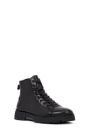Male Black Zip Closure Leather Casual Boots | Derimod Male Black Zip Closure Leather Casual Boots | Derimod