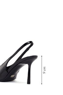 Woman Black Open-Back Thin-Heeled Patent Leather Leather Shoes | Derimod Woman Black Open-Back Thin-Heeled Patent Leather Leather Shoes | Derimod