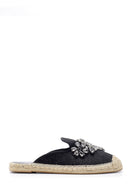 Women's Stone Embroidered Slippers | Derimod Women's Stone Embroidered Slippers | Derimod