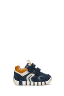 Geox Baby Boy Navy Blue Iupidoo Banded Leather Sneakers | Derimod Geox Baby Boy Navy Blue Iupidoo Banded Leather Sneakers | Derimod