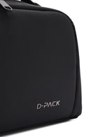 D-Pack Men's Black Fabric Handbag | Derimod D-Pack Men's Black Fabric Handbag | Derimod