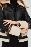 Megeve Kadın Siyah Deri Ceket | Derimod Megeve Kadın Siyah Deri Ceket | Derimod