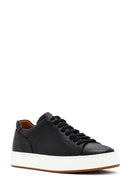 Men's Black Lace-up Leather Sneaker | Derimod Men's Black Lace-up Leather Sneaker | Derimod