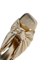 Women's Gold Transparent Thick Heeled Metallic Slippers | Derimod Women's Gold Transparent Thick Heeled Metallic Slippers | Derimod
