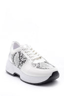 Kadn Yılan Derisi Detaylı Sneaker | Derimod Kadn Yılan Derisi Detaylı Sneaker | Derimod