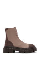 Women's Mink Leather Zippered Boots | Derimod Women's Mink Leather Zippered Boots | Derimod
