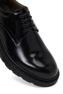 Male Black Lace-Up Thick-Soled Leather Casual Shoes | Derimod Male Black Lace-Up Thick-Soled Leather Casual Shoes | Derimod