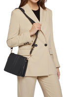 Geox Kadın Siyah Clarissy Aksesuar Detaylı Deri Çapraz Çanta | Derimod Geox Kadın Siyah Clarissy Aksesuar Detaylı Deri Çapraz Çanta | Derimod