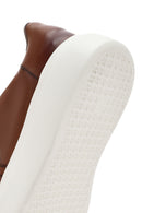 Men's Tan Lace-up Thick-Sole Leather Sneaker | Derimod Men's Tan Lace-up Thick-Sole Leather Sneaker | Derimod