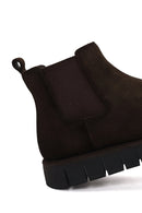Male Brown Thick-Soled Suede Casual Chelsea Boots | Derimod Male Brown Thick-Soled Suede Casual Chelsea Boots | Derimod