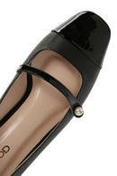 Kadın Siyah Kalın Kısa Topuklu Deri Ayakkabı | Derimod