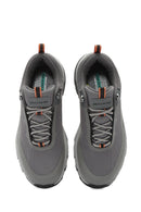 Skechers Men's Grey Lace-Up Fabric Sneakers | Derimod Skechers Men's Grey Lace-Up Fabric Sneakers | Derimod