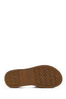 Women's White Buckle Leather Slippers | Derimod Women's White Buckle Leather Slippers | Derimod
