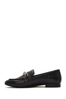 Women's Black Buckle Leather Loafer | Derimod Women's Black Buckle Leather Loafer | Derimod