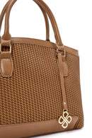 Kadın Kahverengi Uzun Askılı Baskılı Kol Çantası | Derimod Kadın Kahverengi Uzun Askılı Baskılı Kol Çantası | Derimod