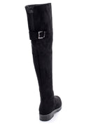 Women's Suede Flat Boots | Derimod Women's Suede Flat Boots | Derimod