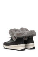 Geox Women's Gray D Spherica Active X2 Shearling Waterproof Leather Boots | Derimod Geox Women's Gray D Spherica Active X2 Shearling Waterproof Leather Boots | Derimod