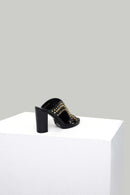 Heeled Women's Leather Slippers | Derimod Heeled Women's Leather Slippers | Derimod