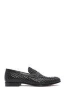 Erkek Siyah Örgü Deri Klasik Loafer | Derimod Erkek Siyah Örgü Deri Klasik Loafer | Derimod