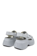 Camper Kadın Gri Bcn Kalın Tabanlı Deri Sandalet | Derimod Camper Kadın Gri Bcn Kalın Tabanlı Deri Sandalet | Derimod