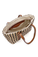 Women's Beige Straw Shoulder Bag | Derimod Women's Beige Straw Shoulder Bag | Derimod