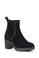 Women's Suede Heeled Boots | Derimod Women's Suede Heeled Boots | Derimod