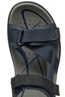 Geox Men's Navy Blue U Terreno + Grip B Te + Nbk Sy Double Strap Fabric Sandals | Derimod Geox Men's Navy Blue U Terreno + Grip B Te + Nbk Sy Double Strap Fabric Sandals | Derimod