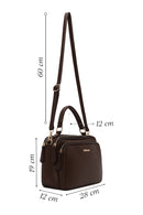 Woman Brown Long-Strap Crossbody Bag | Derimod Woman Brown Long-Strap Crossbody Bag | Derimod