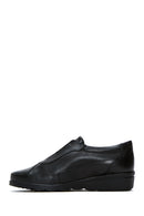 Women's Black Leather Casual Flat Shoes | Derimod Women's Black Leather Casual Flat Shoes | Derimod