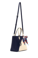 Women's Navy Blue Long Strap Accessorized Shoulder Bag | Derimod Women's Navy Blue Long Strap Accessorized Shoulder Bag | Derimod