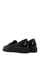 Woman Black Buckled Patent Leather Leather Comfort Loafer | Derimod Woman Black Buckled Patent Leather Leather Comfort Loafer | Derimod
