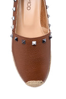 Kadın Taş Detaylı Deri Espadril | Derimod Kadın Taş Detaylı Deri Espadril | Derimod