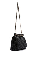 Women's Black Long Strap Quilted Shoulder Bag | Derimod Women's Black Long Strap Quilted Shoulder Bag | Derimod