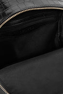 Kadın Siyah Desenli Sırt Çantası | Derimod Kadın Siyah Desenli Sırt Çantası | Derimod