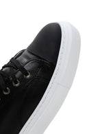 Men's Black Lace-up Leather Sneaker | Derimod Men's Black Lace-up Leather Sneaker | Derimod