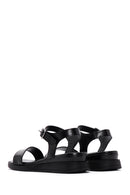 Kadın Siyah Comfort Sandalet | Derimod Kadın Siyah Comfort Sandalet | Derimod