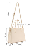 Women's Cream Long Strap Classic Handbag | Derimod Women's Cream Long Strap Classic Handbag | Derimod