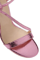 Women's Pink Ankle Strap Thin Heel Sandals | Derimod Women's Pink Ankle Strap Thin Heel Sandals | Derimod
